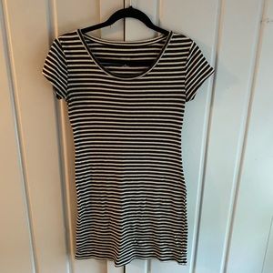 Mossimo t shirt dress - Small - black & white striped